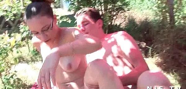  Sublime amateur french teen hard banged outdoor by her brother in law